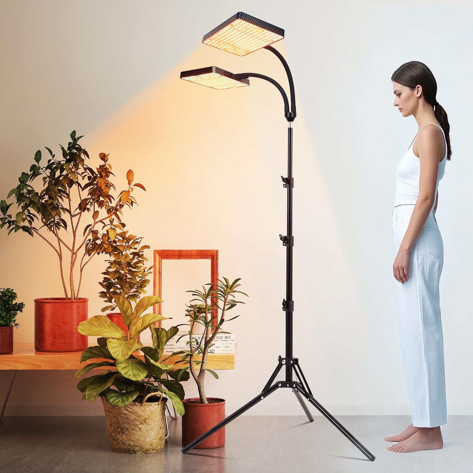 FECiDA LED panel close-up revealing full-spectrum diodes for healthy plants