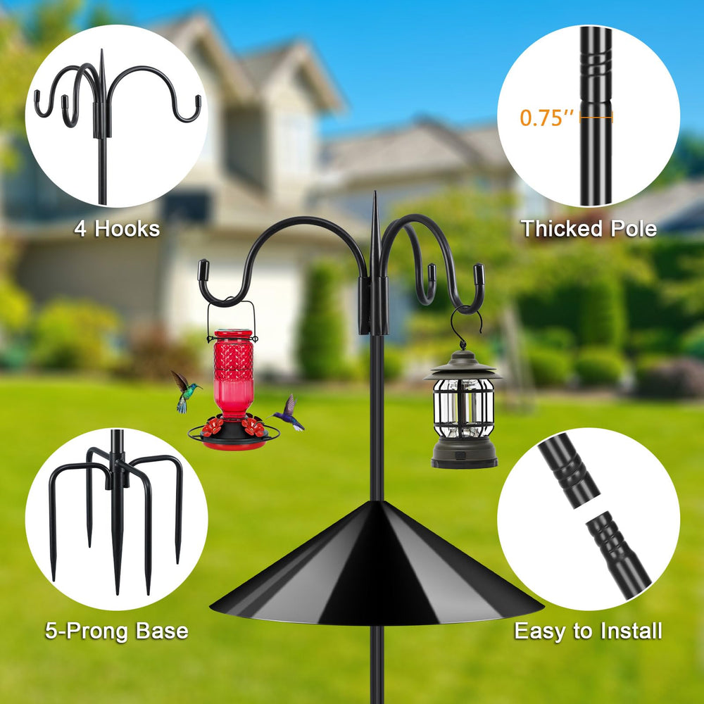 FEED GARDEN large 19-inch cone baffle close-up preventing squirrel access