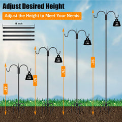 FEED GARDEN assembled holding two hanging planters illustrating balanced display benefit