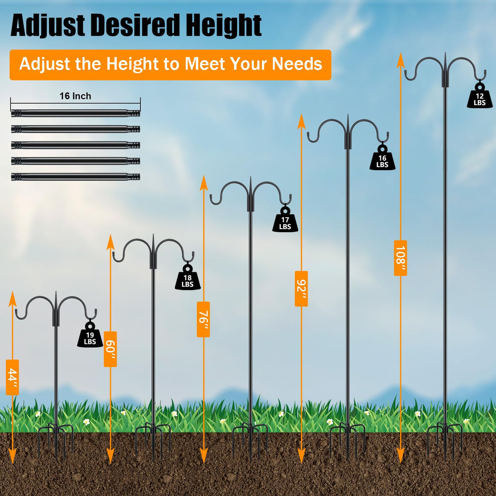 FEED GARDEN base de 5 puntas anclada en tierra para mayor firmeza