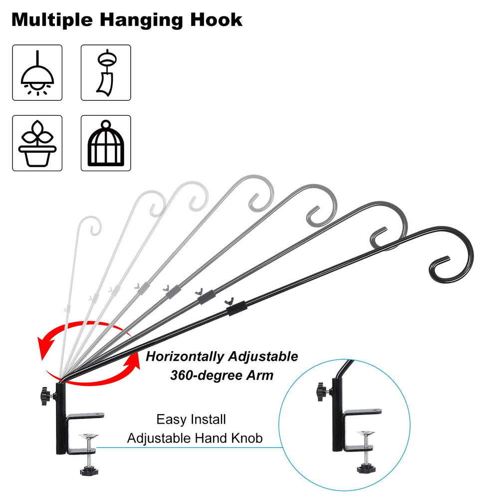 FEED GARDEN clamp detail close-up showing adjustable grip that protects railing surfaces