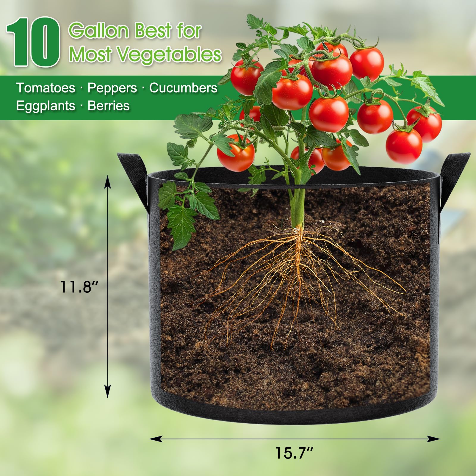 FEED GARDEN close-up of 300G fabric texture improving root aeration