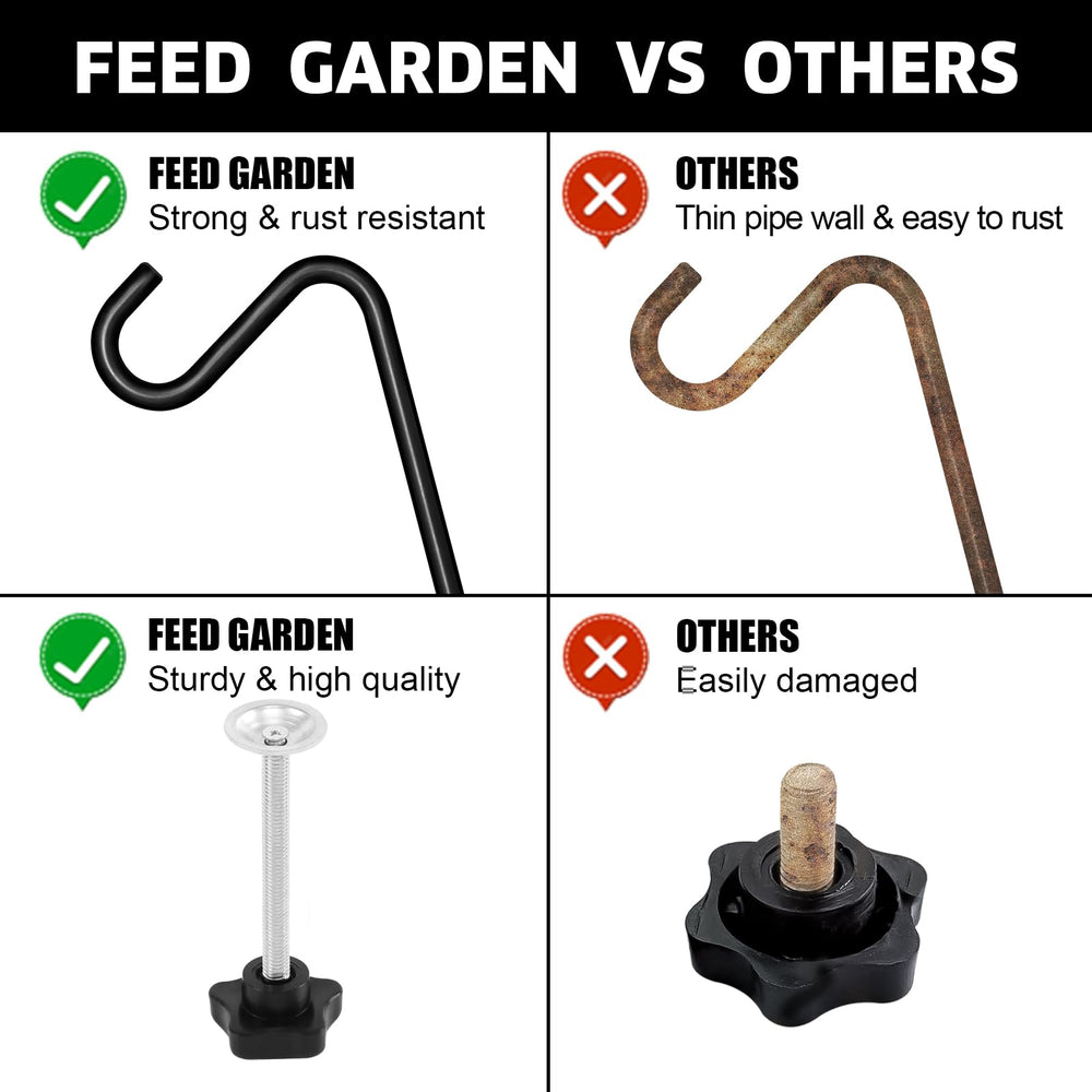 FEED GARDEN gancho junto a mano para mostrar escala y facilidad de uso