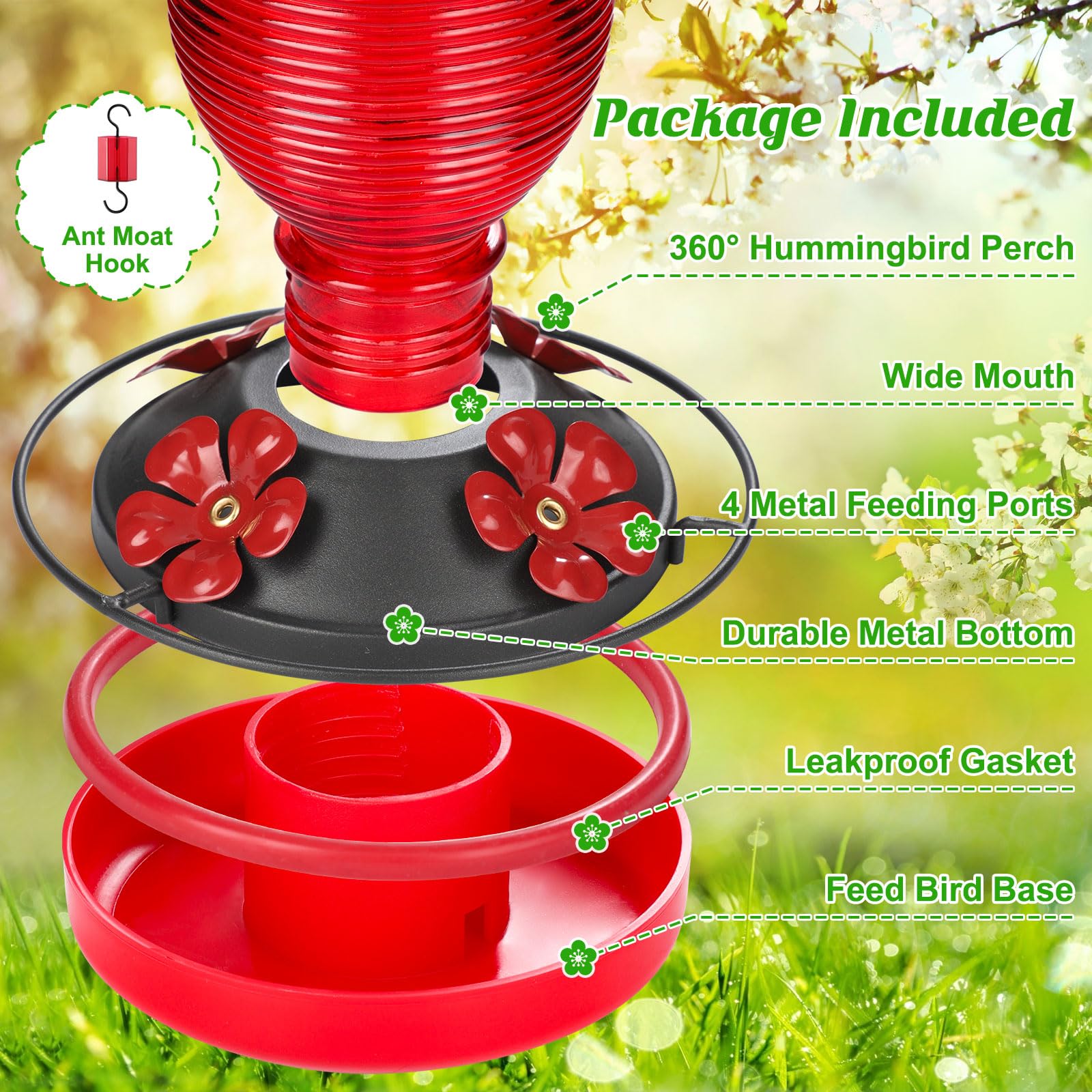 FEED GARDEN feeder held in hand to show 20 oz size and easy handling