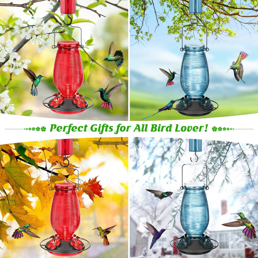 FEED GARDEN two-pack feeders hanging in garden showcasing gift-ready presentation