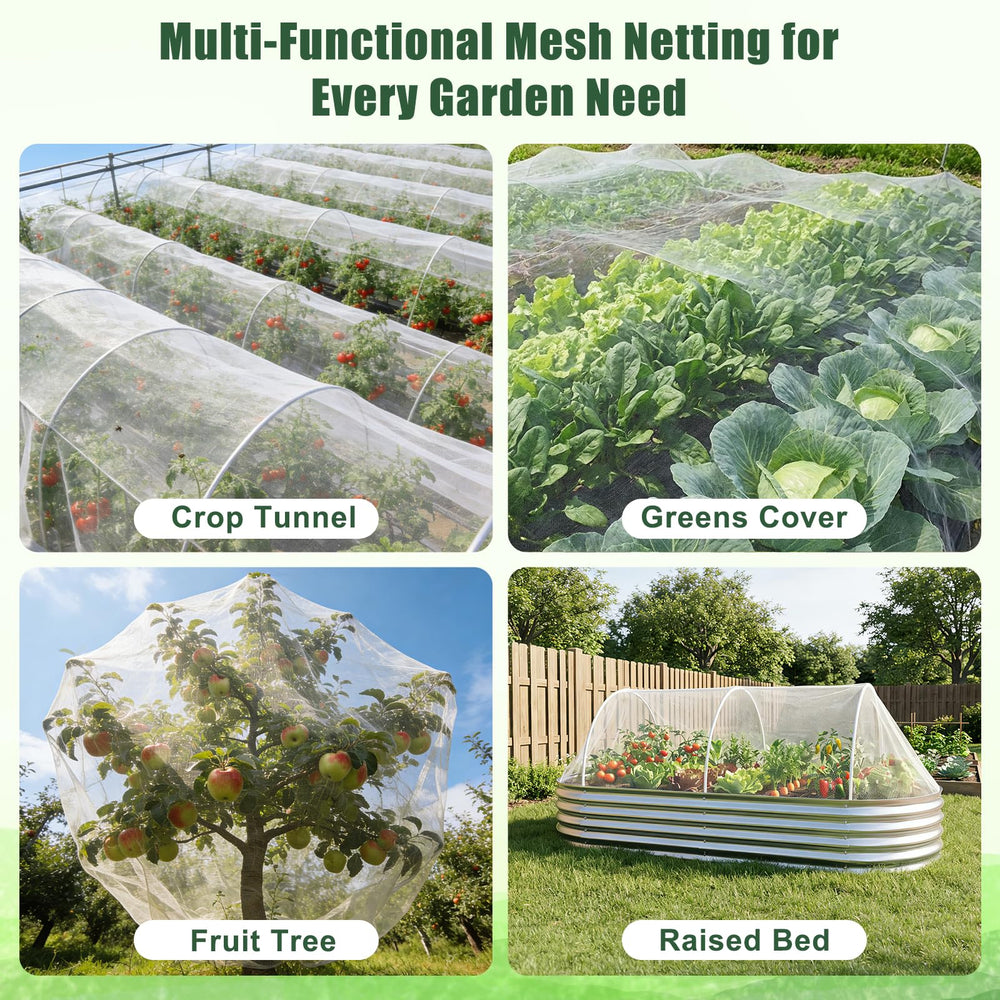 FEED GARDEN folded netting stored neatly for season-to-season reuse benefit