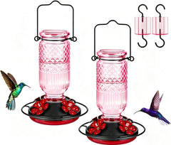 FEED GARDEN front view pink feeder showing shape and benefits