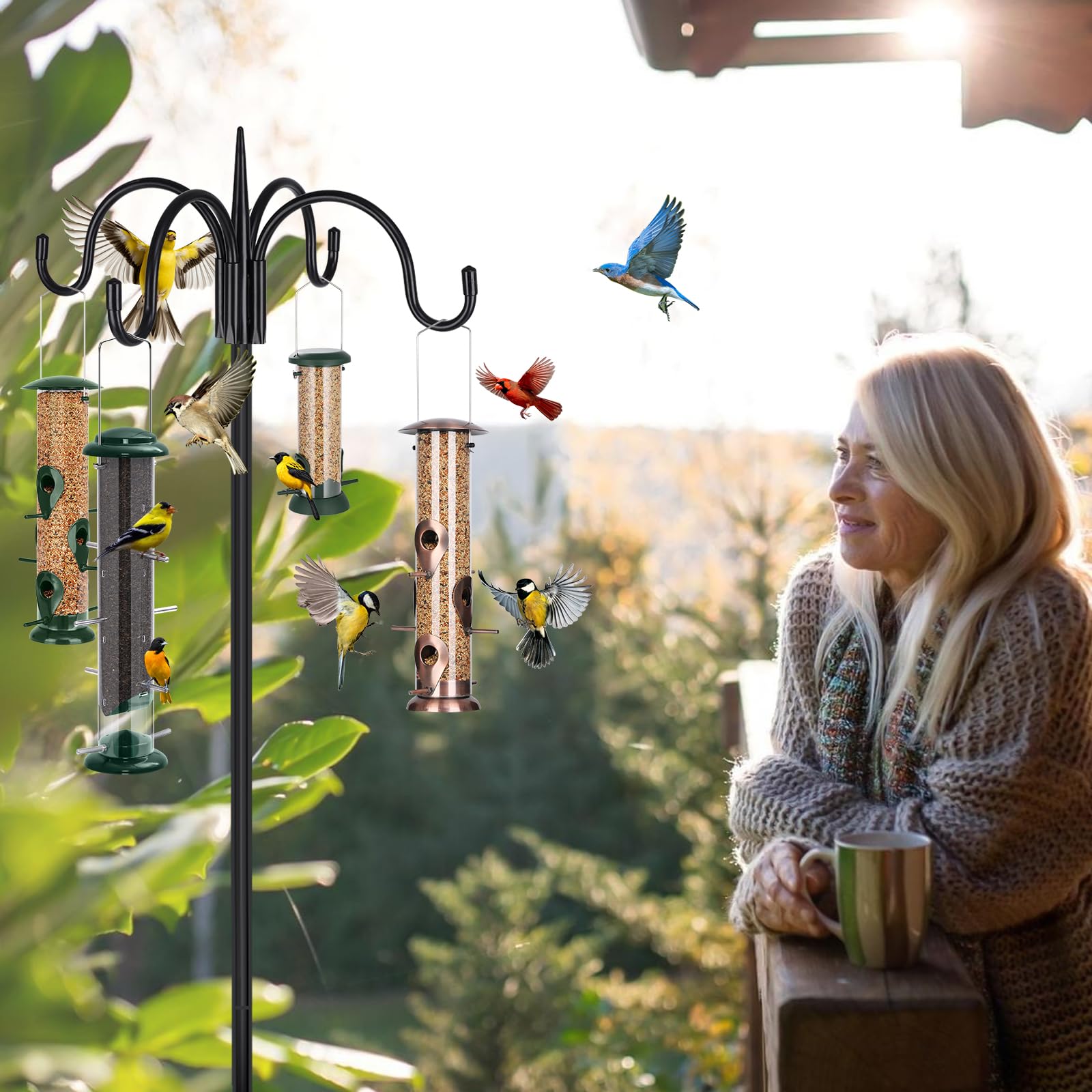 FEED GARDEN supporting hanging planters to enhance patio greenery
