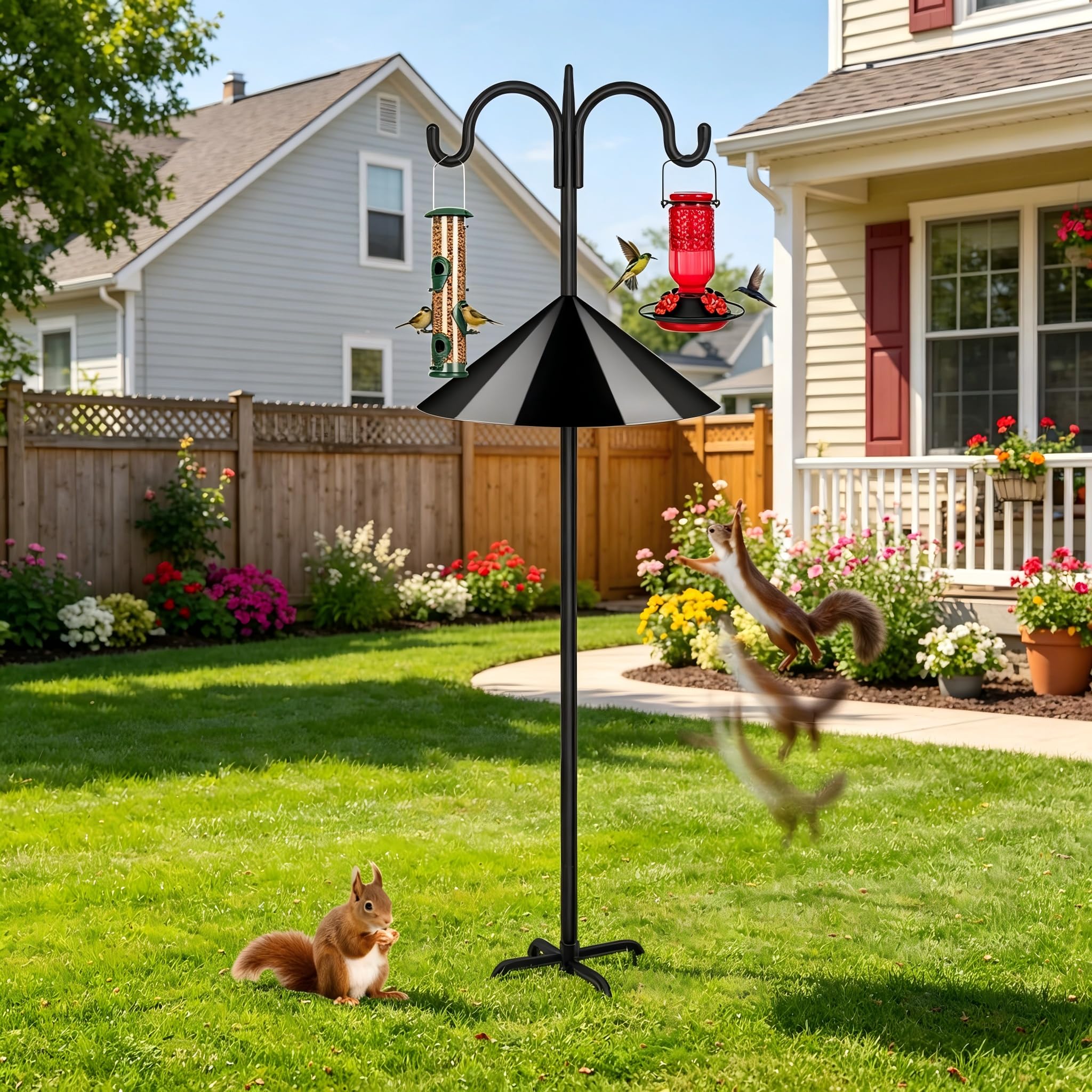 FEED GARDEN in garden lifestyle showing feeders and plants together benefit