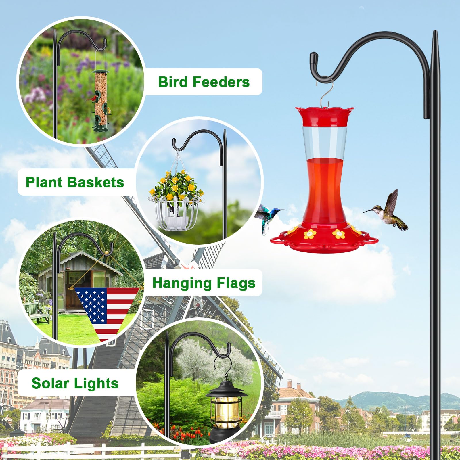 FEED GARDEN with hummingbird feeder in garden offering bird access benefit