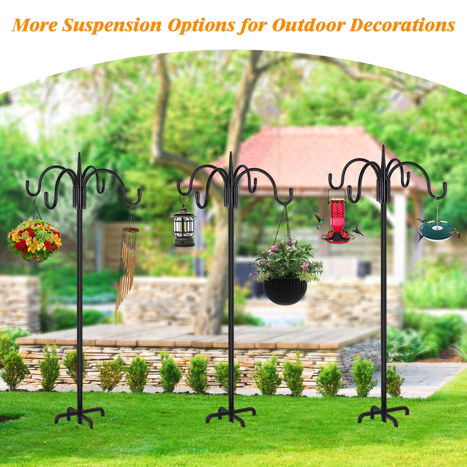 FEED GARDEN lantern and wind chime arrangement creating ambiance