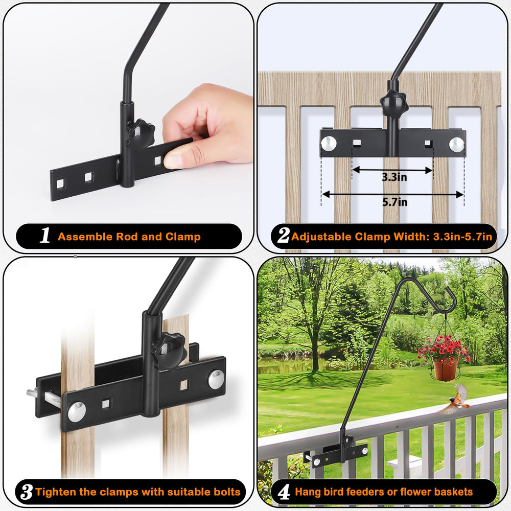 FEED GARDEN hook hanging lantern on deck showing decorative and functional use