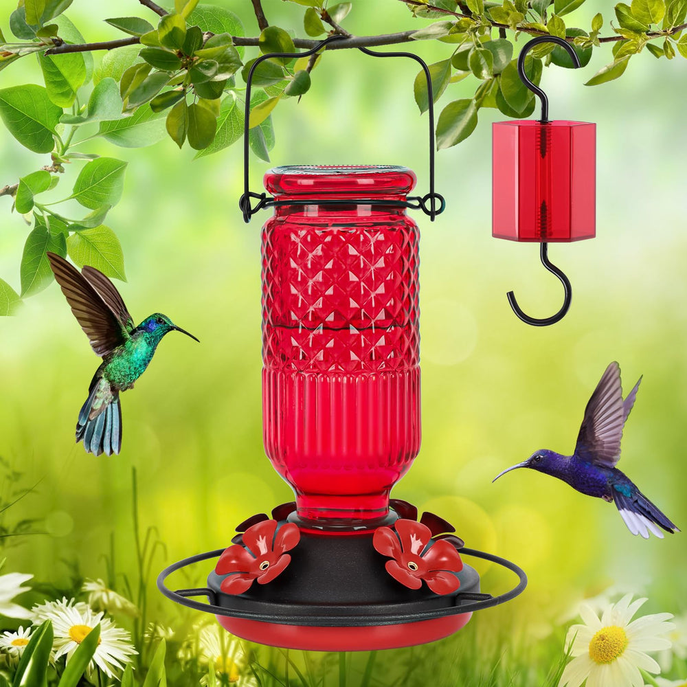 FEED GARDEN lifestyle backyard scene with hummingbirds showcasing attraction