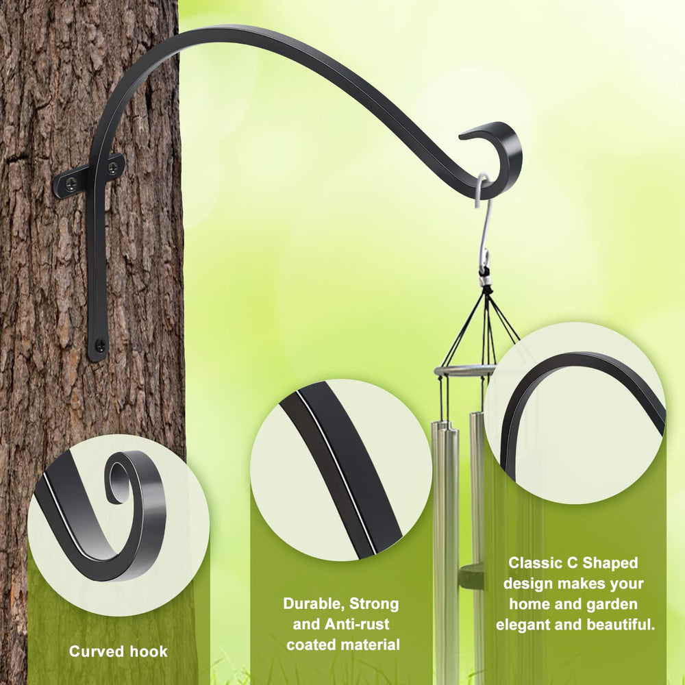FEED GARDEN bracket mounted on a wooden post showing secure outdoor use