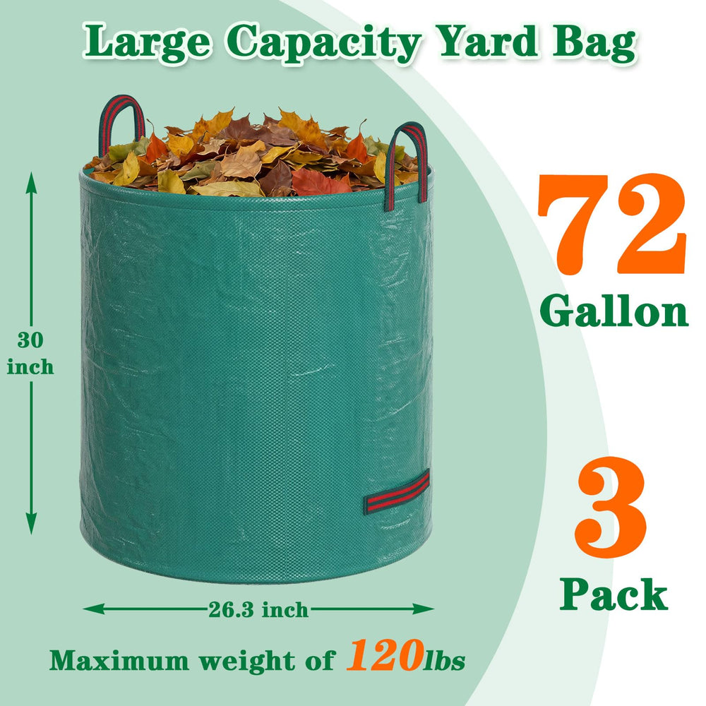 FEED GARDEN bag open with plastic support ring, stays upright for easy filling