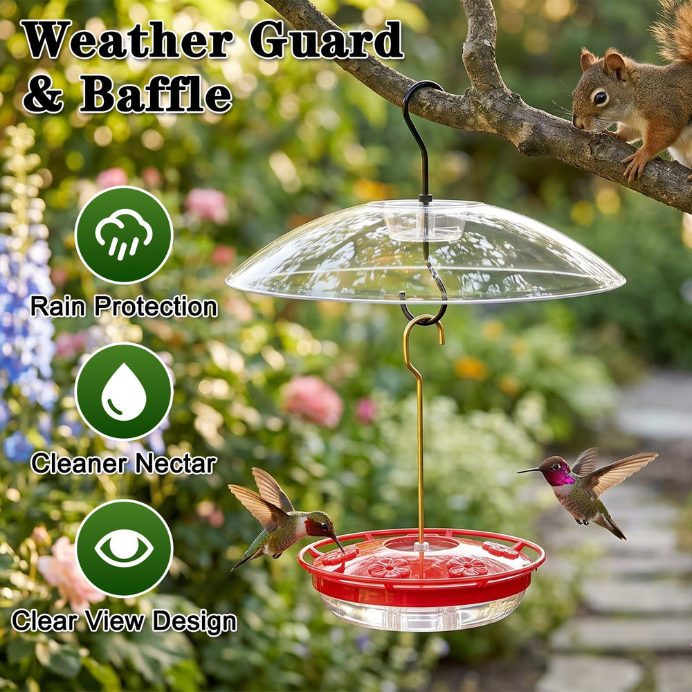 FEED GARDEN rainproof dome detail protecting nectar from rain
