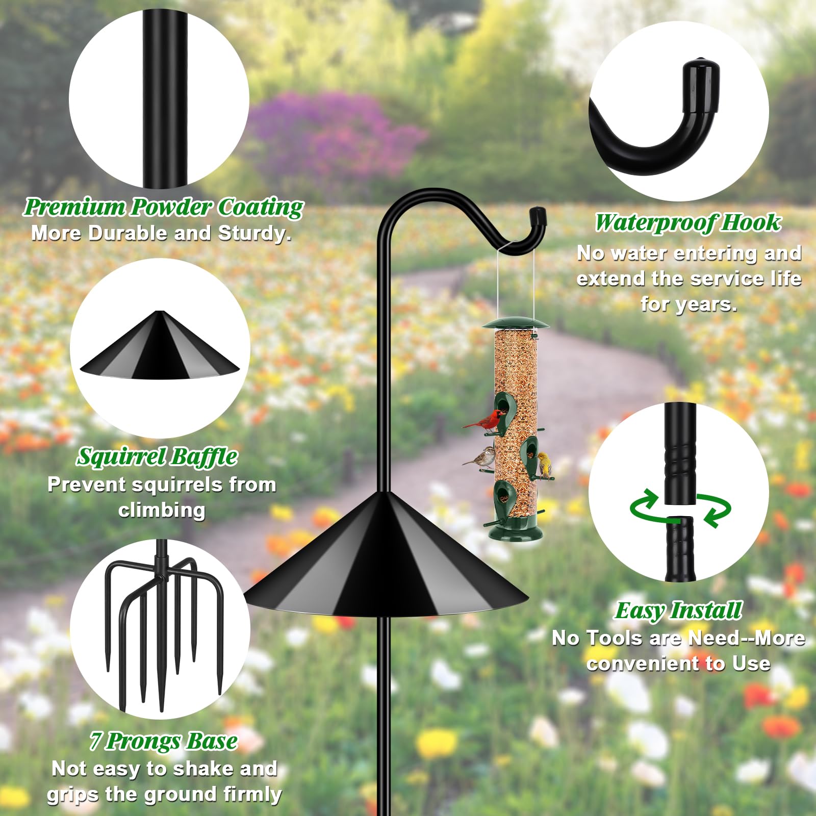 FEED GARDEN seven-prong base ground anchor for extra stability benefit