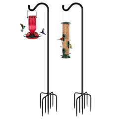 FEED GARDEN front view showing complete 92-inch shepherd hooks and stability