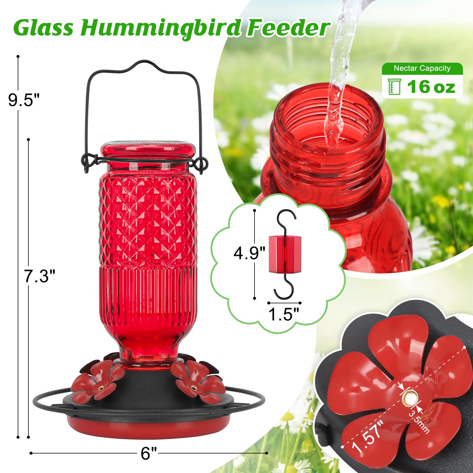 FEED GARDEN wide-mouth glass bottle detail for simple refilling and cleaning