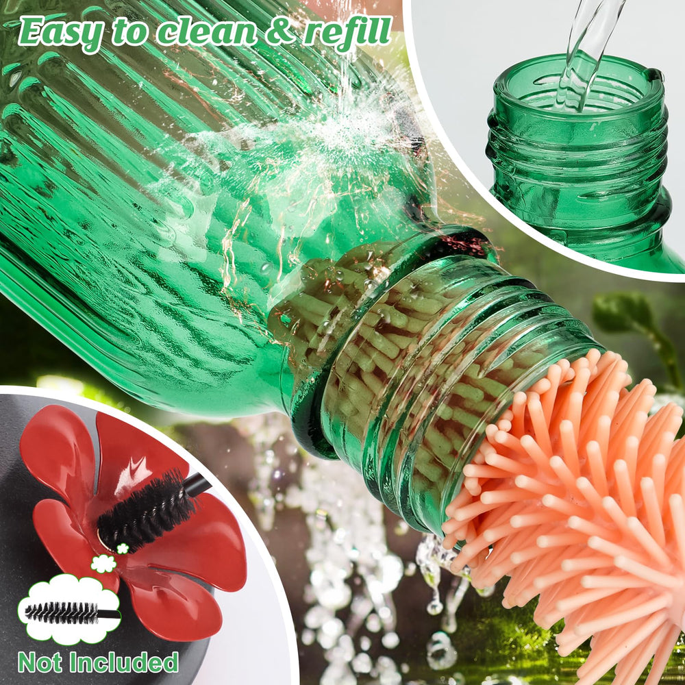 FEED GARDEN wide-mouth bottle open for easy refill and cleaning, simplifies maintenance