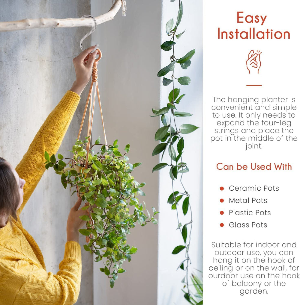 feedee included ceiling hooks and S-hooks arranged showing easy installation