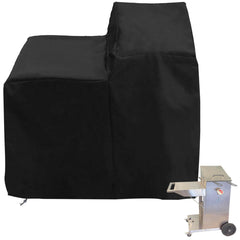 FEIJAZUM front view on cart protecting fryer from weather