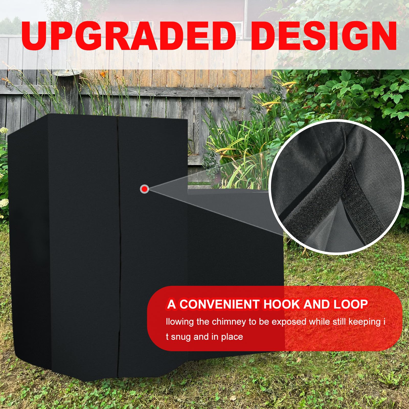 FEIJAZUM cover in backyard lifestyle setting keeping fryer clean