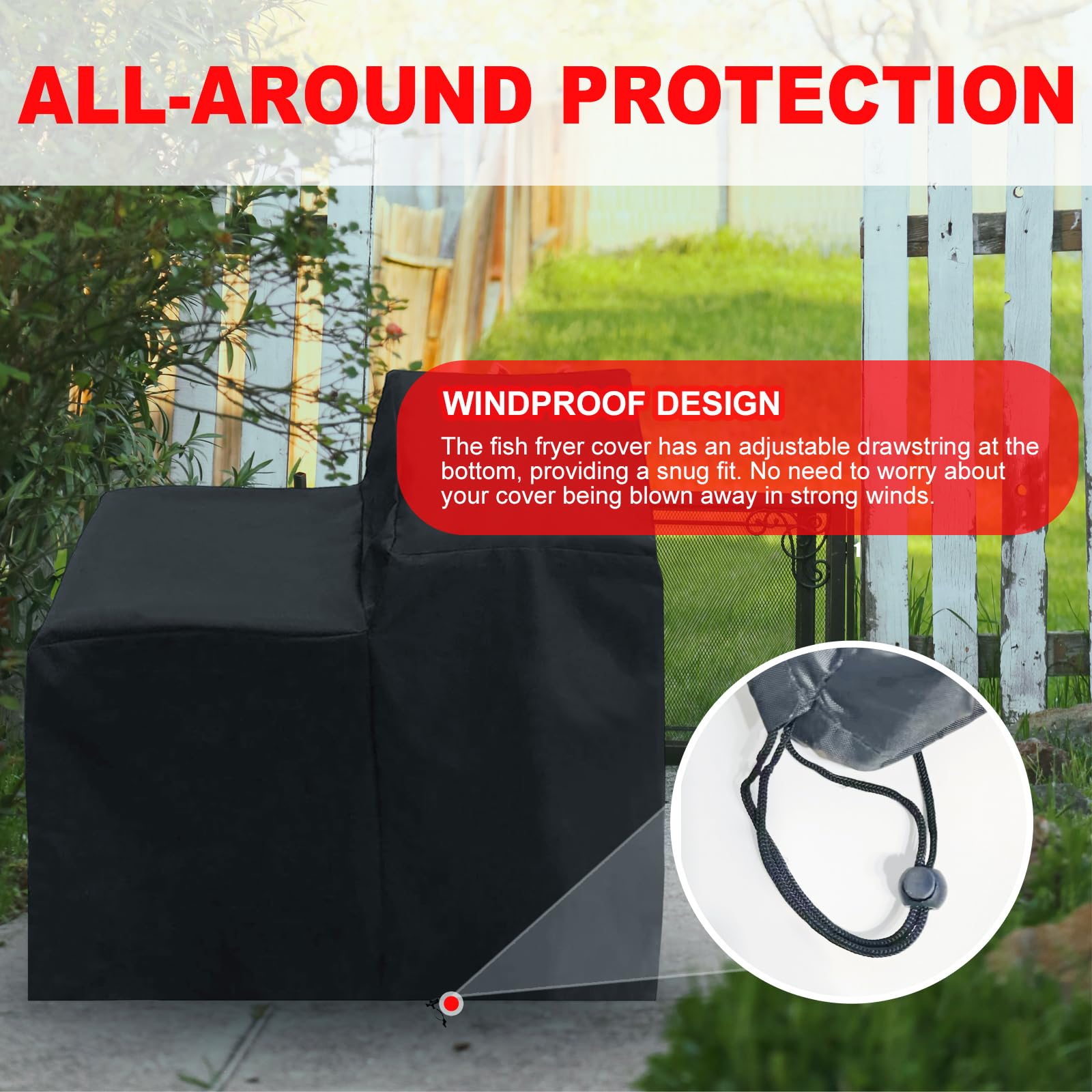 FEIJAZUM side shelf chimney opening with hook-and-loop for access