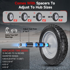 FEILOONG accessory kit with 5/8" and 3/4" bearings and spacers for easy installation