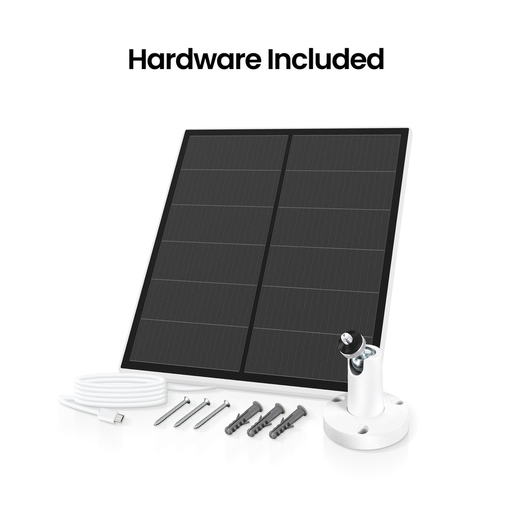 Feit Electric solar panel connected to outdoor camera keeping battery topped off