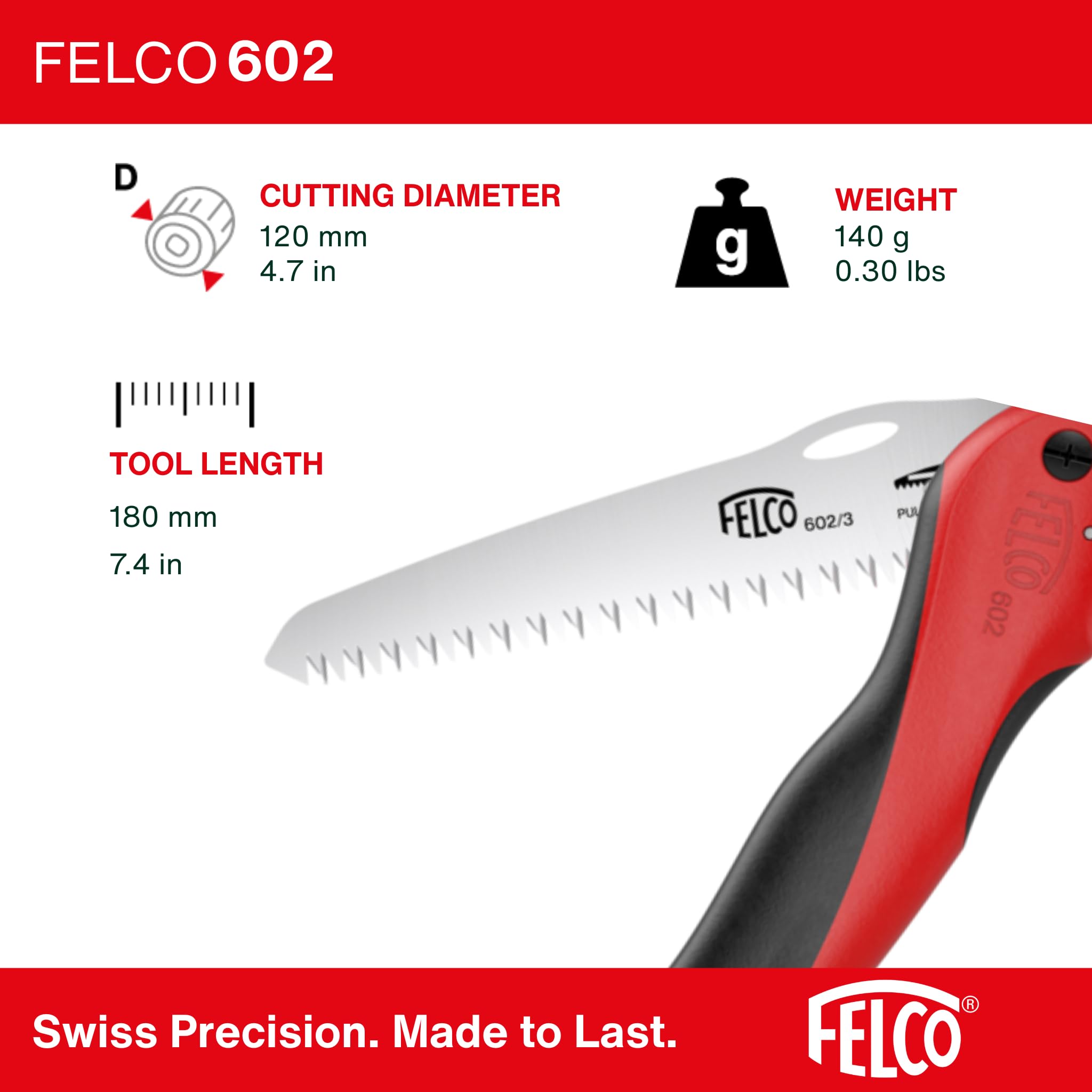 FELCO 602 open in garden cutting branch showing controlled efficient pruning