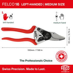 FELCO F16 close-up of carbon steel blade edge for long-lasting sharpness