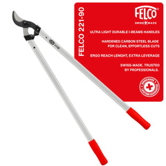 FELCO F221-90 front view showing full lopper length and tip for precise reach