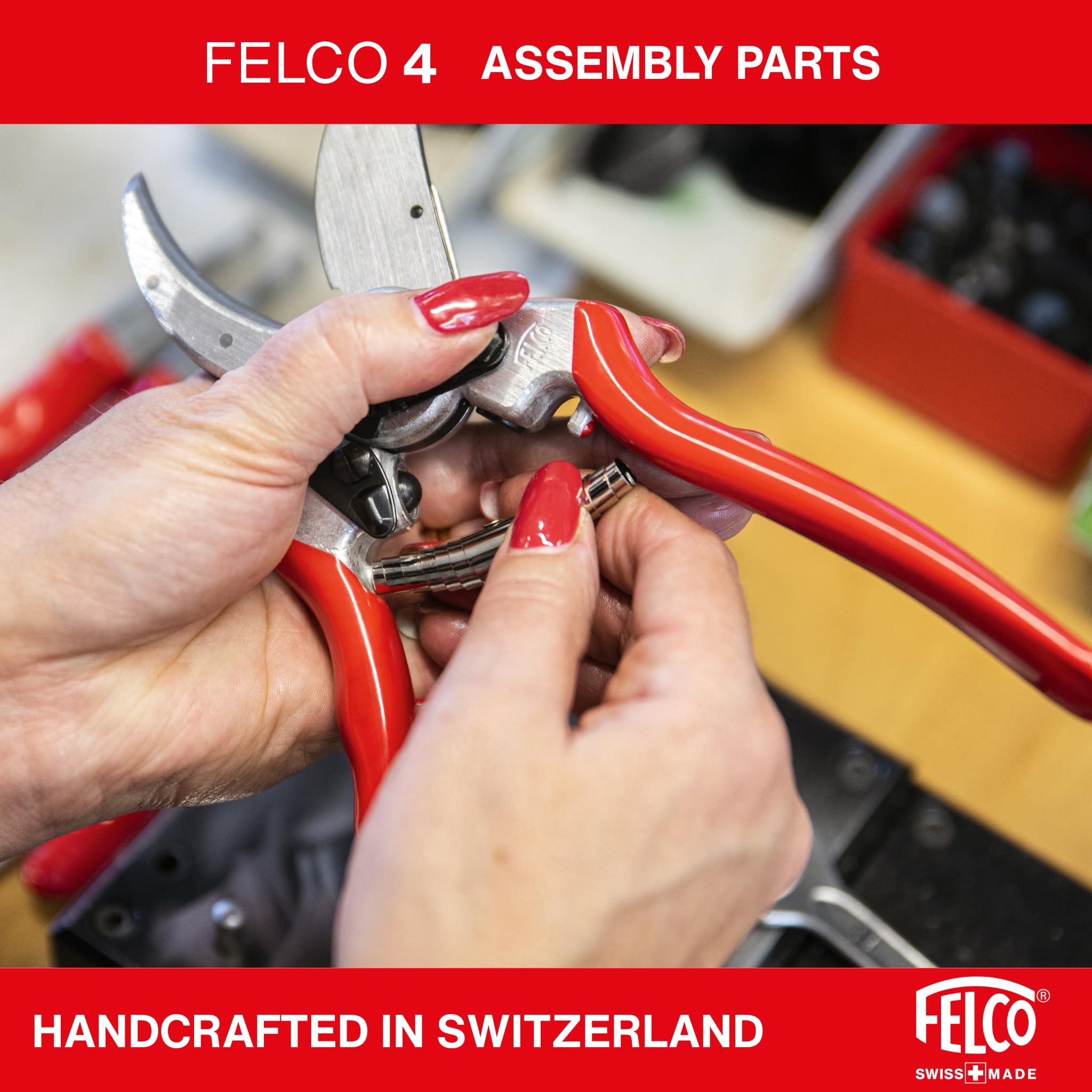 FELCO F4 label and packaging showing Swiss-made quality and warranty