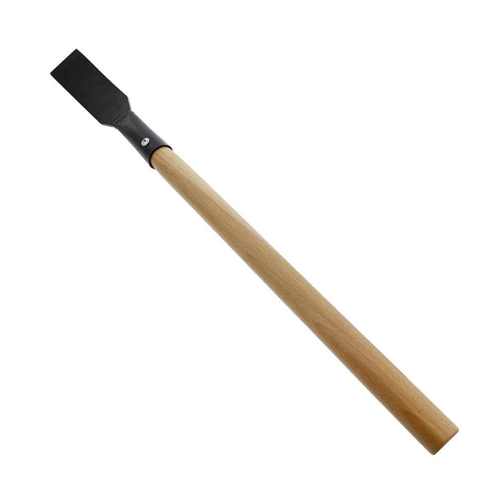 Felled wood handle detail providing comfortable grip and reduced fatigue