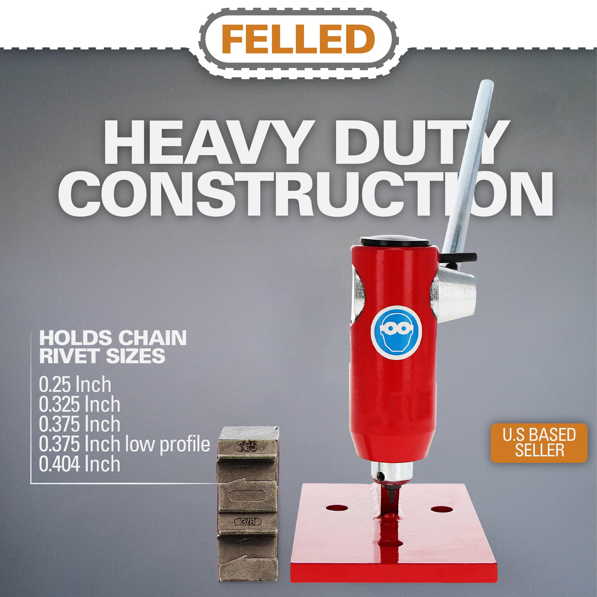 Felled close up of punch and anvil detail highlights precise alignment benefit