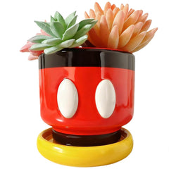 FelyHos front view cartoon mouse planter adding playful desk charm