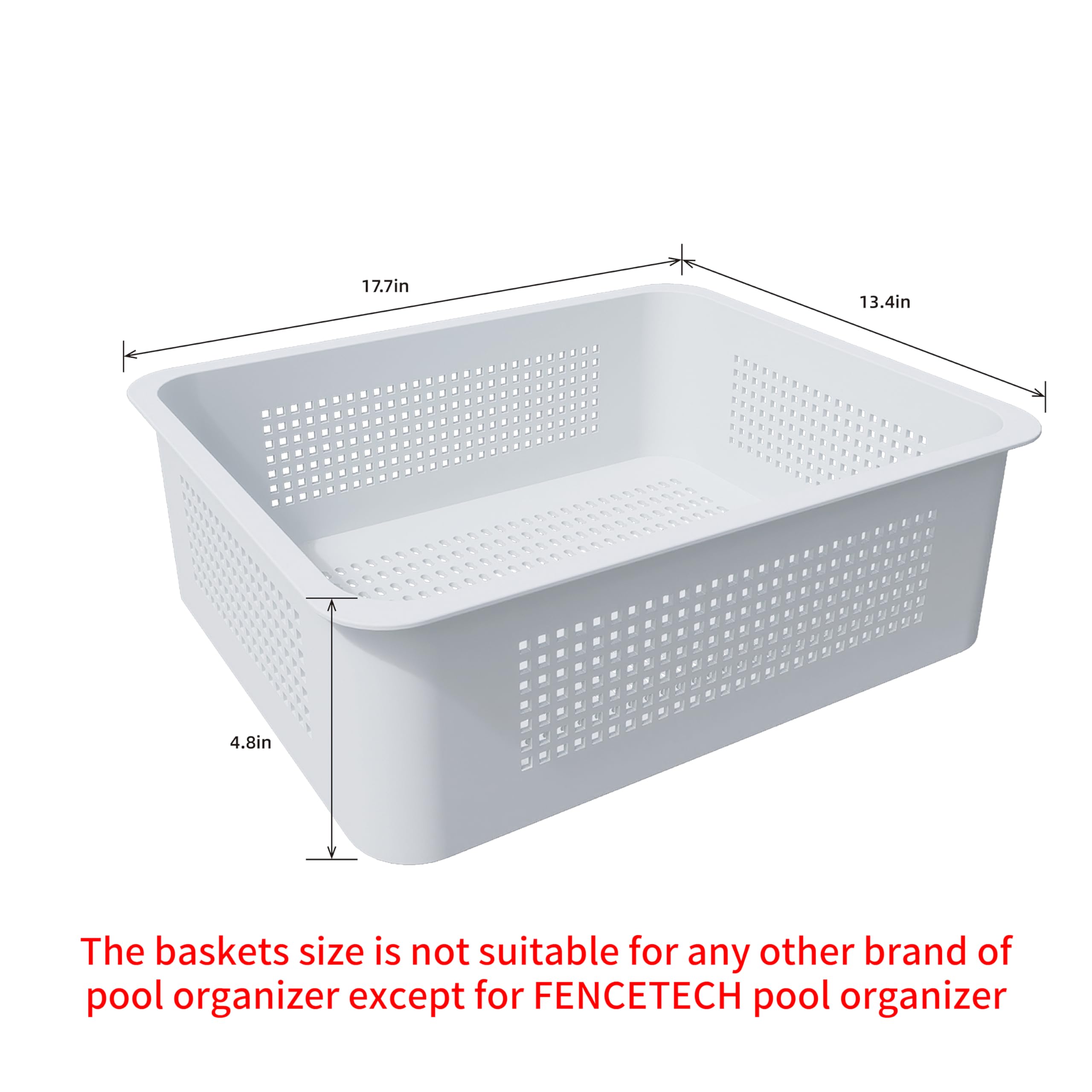 FENCETECH close-up of hollow design vents for fast drainage and ventilation