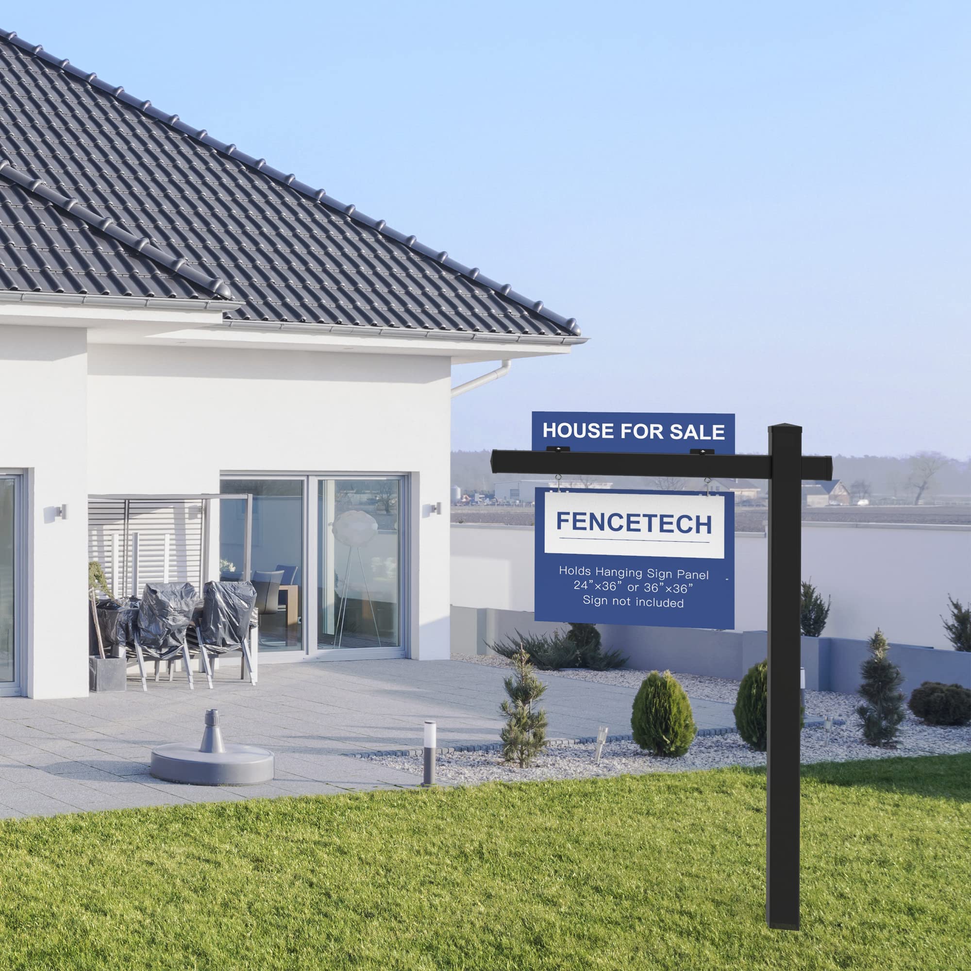 FENCETECH installed in front yard demonstrating visible, professional display