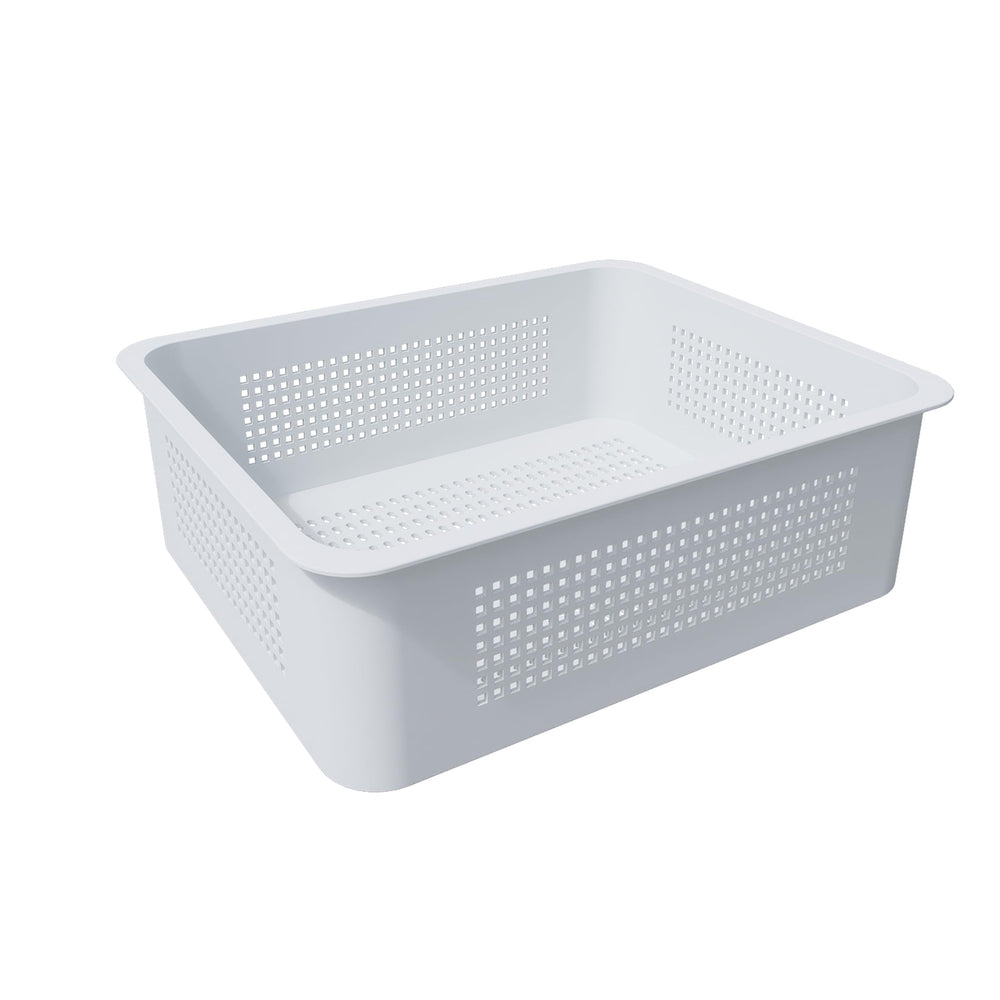 FENCETECH basket next to hand to show scale and convenient handling