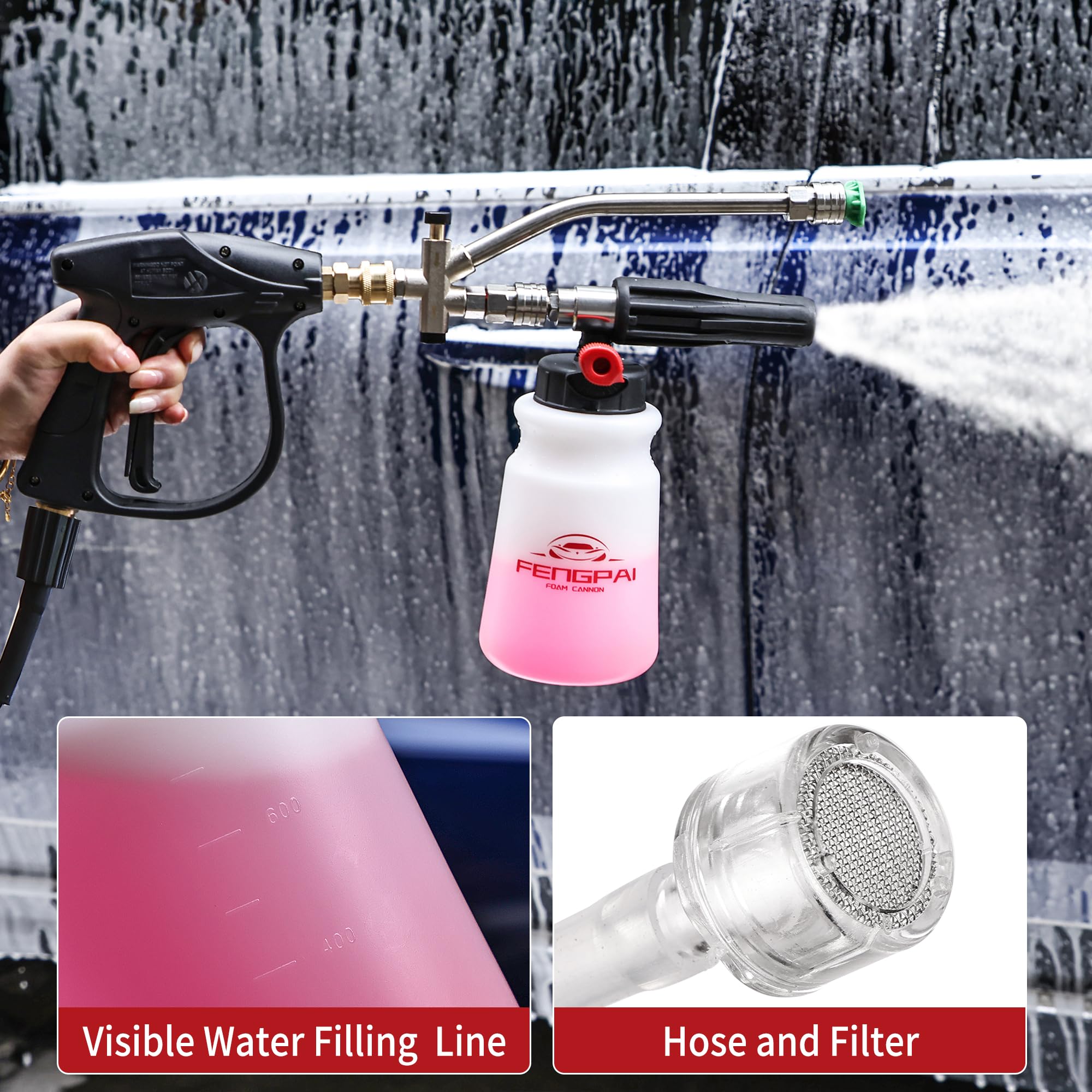 FENG PAI pressure washer gun handle detail for comfortable grip