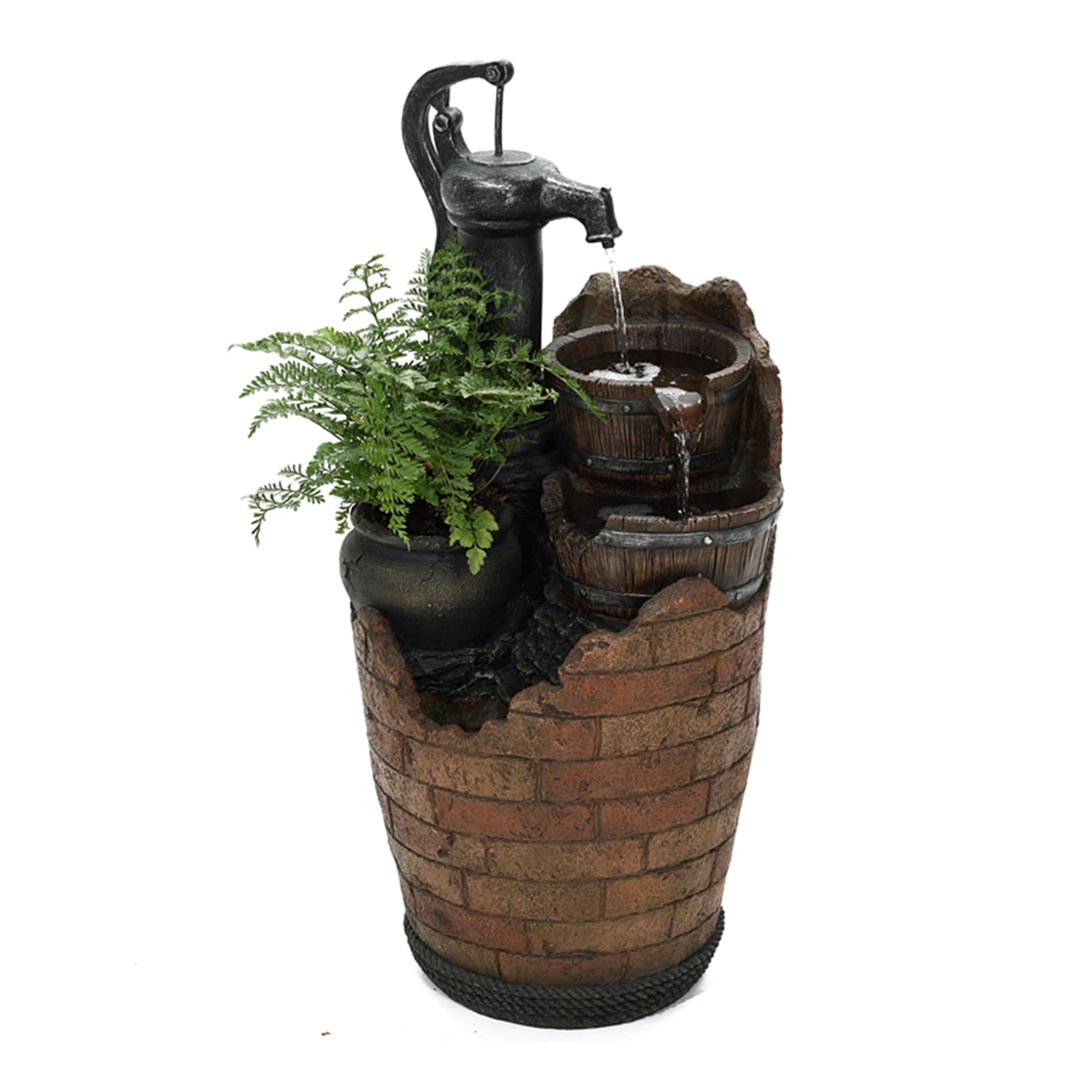Feng Shui Import Glenville front view showing compact fountain and calming water flow