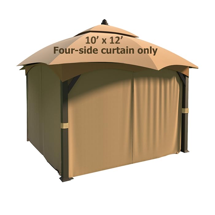 Fengind front view of curtain panels showing complete four-side coverage and privacy
