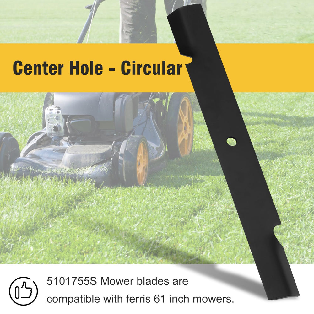 Fengind blade cutting grass in use delivering cleaner-looking lawn finish