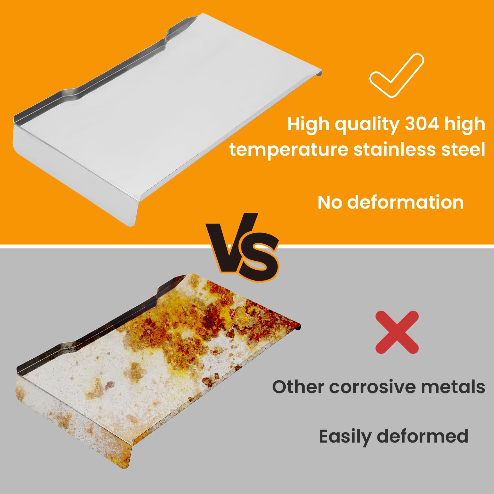 Fengind tray supporting heavy cookware to demonstrate sturdiness and durability