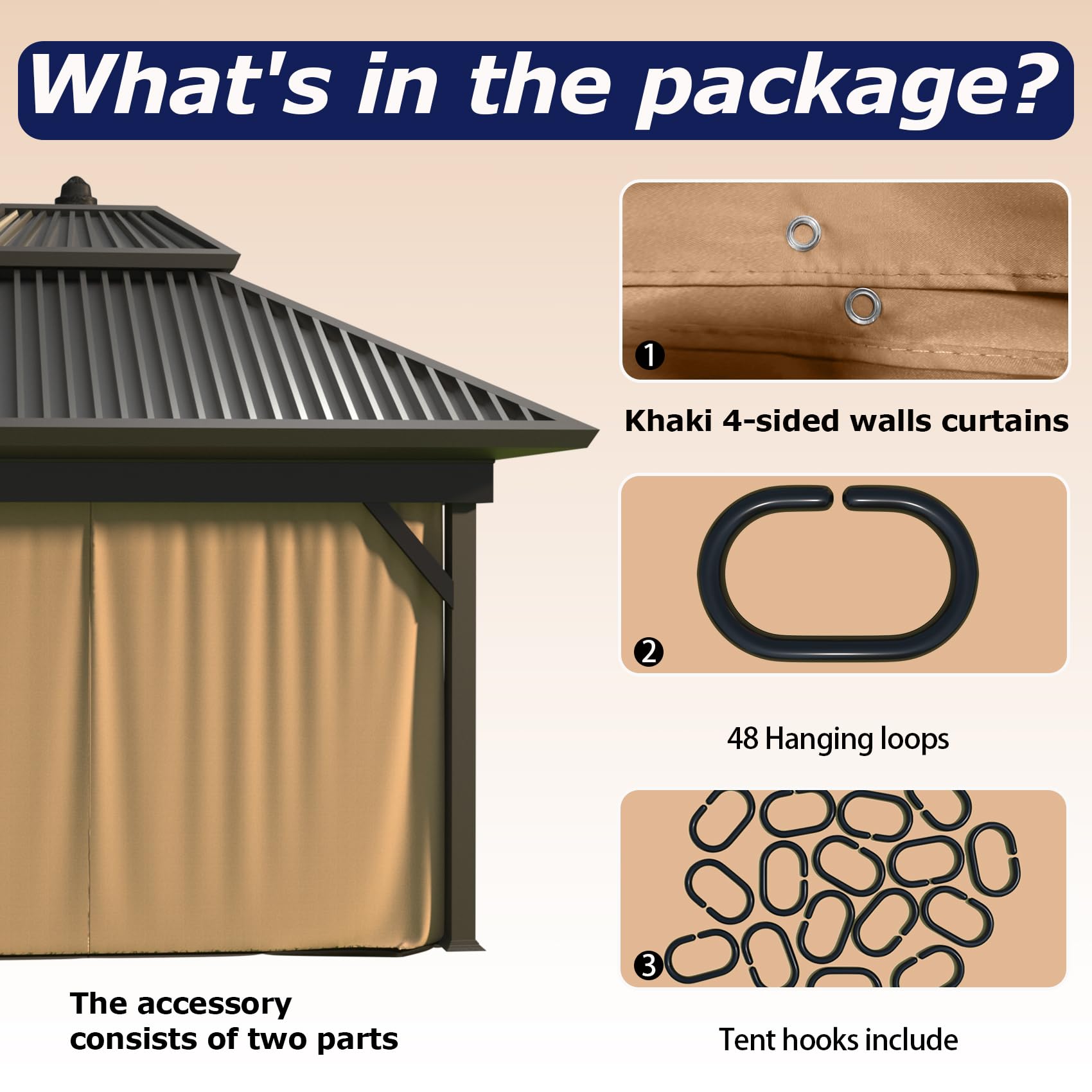 Fengind double-sided zipper detail enabling entry from inside or outside