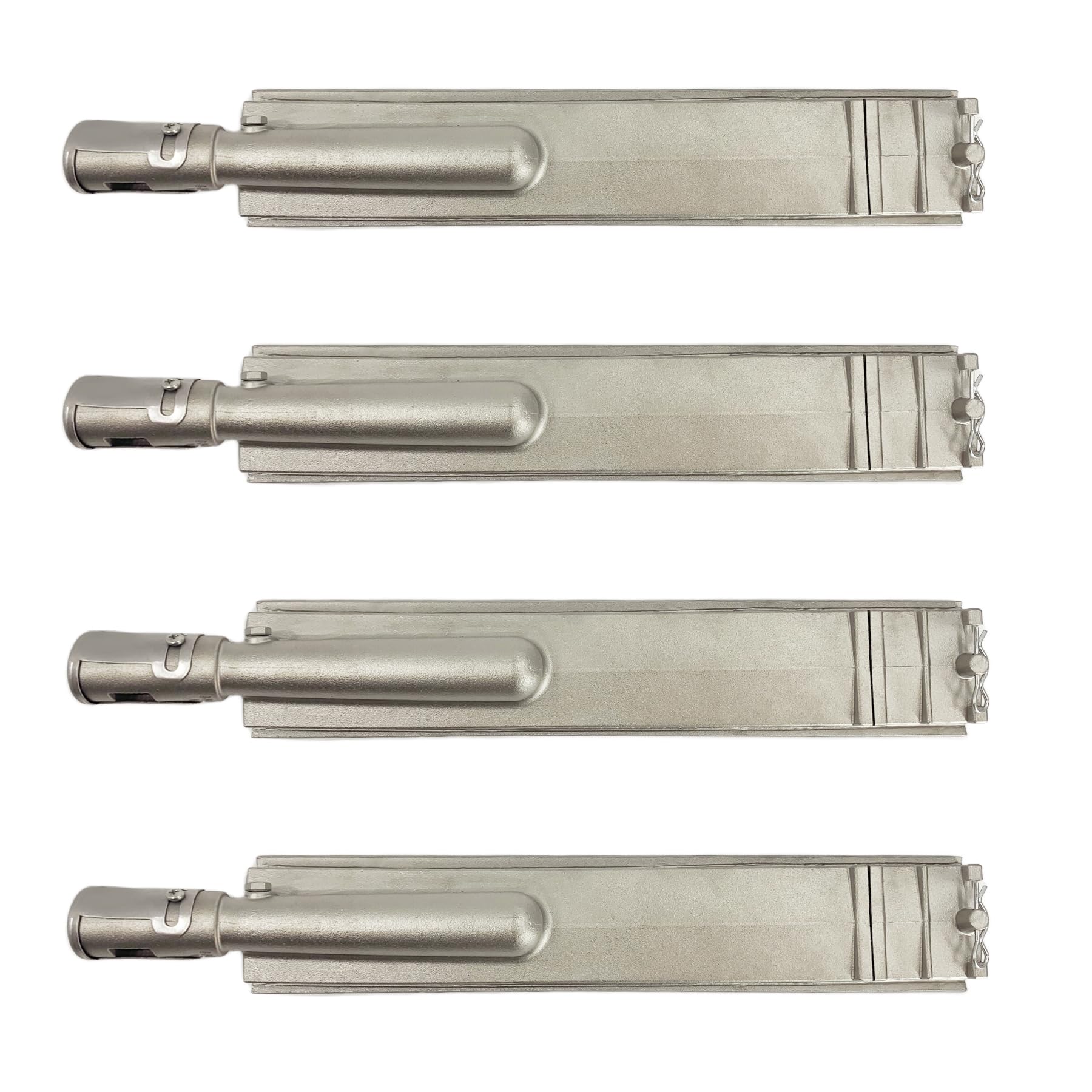 Fenluqi front view of four stainless steel burners showing fit for Bull grills and durability