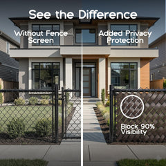 Fenpro installed on chain-link fence providing privacy and visual screening