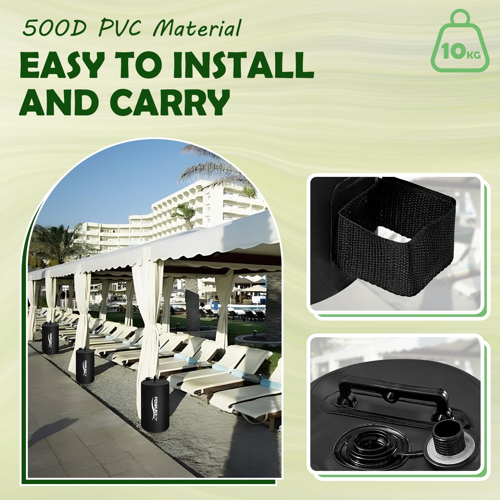 FENRUNXU folded empty bags stored compactly for convenient transport