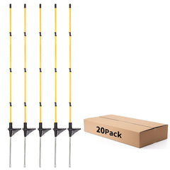 FENSMILE front view of 20-pack fiberglass posts showing compact pack benefit